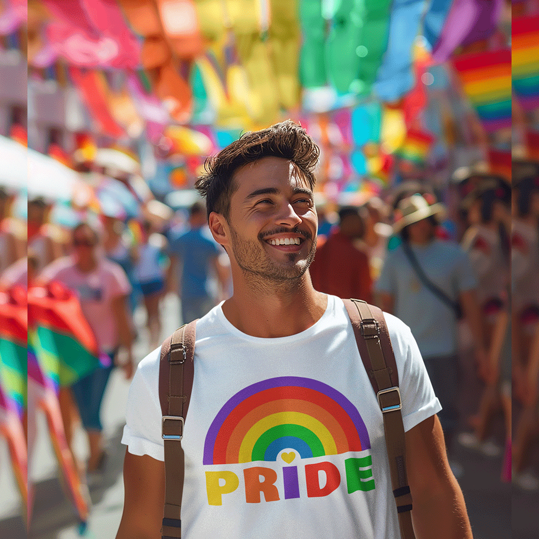PRIDE WITH LOVE - Unisex organic mid-light t-shirt - Beats 4 Hope