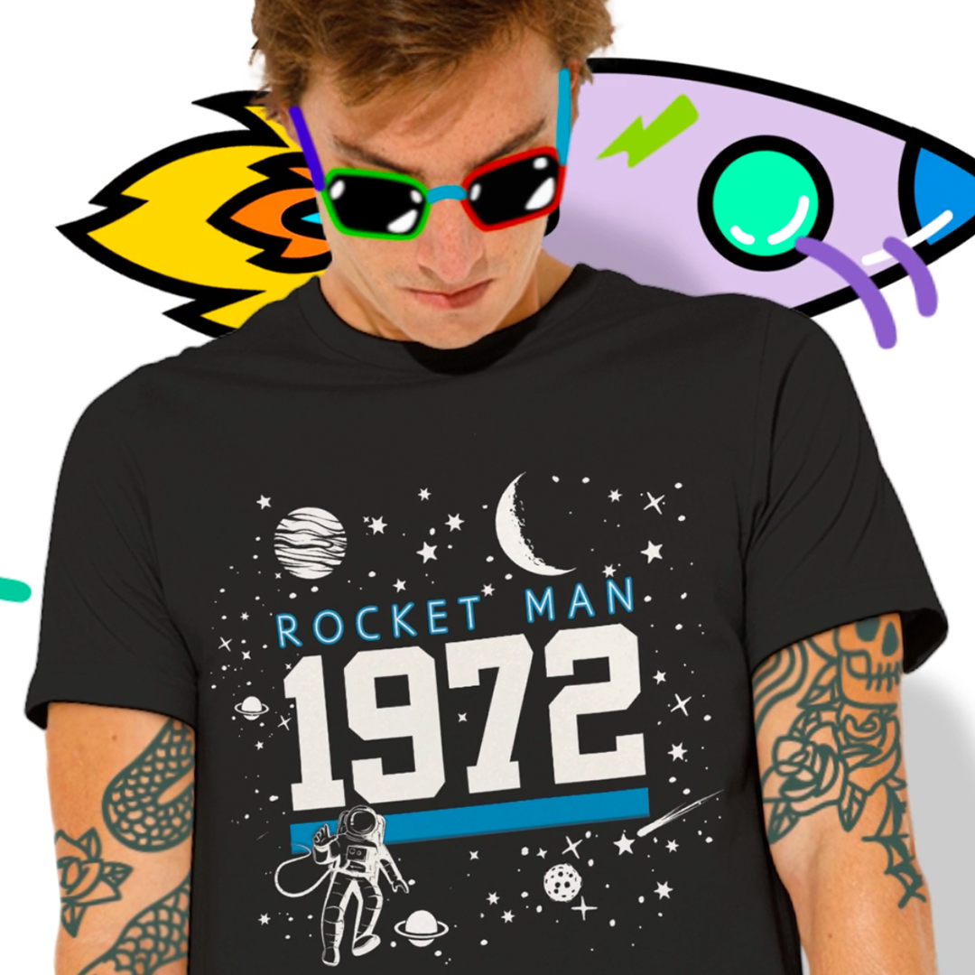 ROCKET MAN 1972 Men's T-Shirt - Beats 4 Hope
