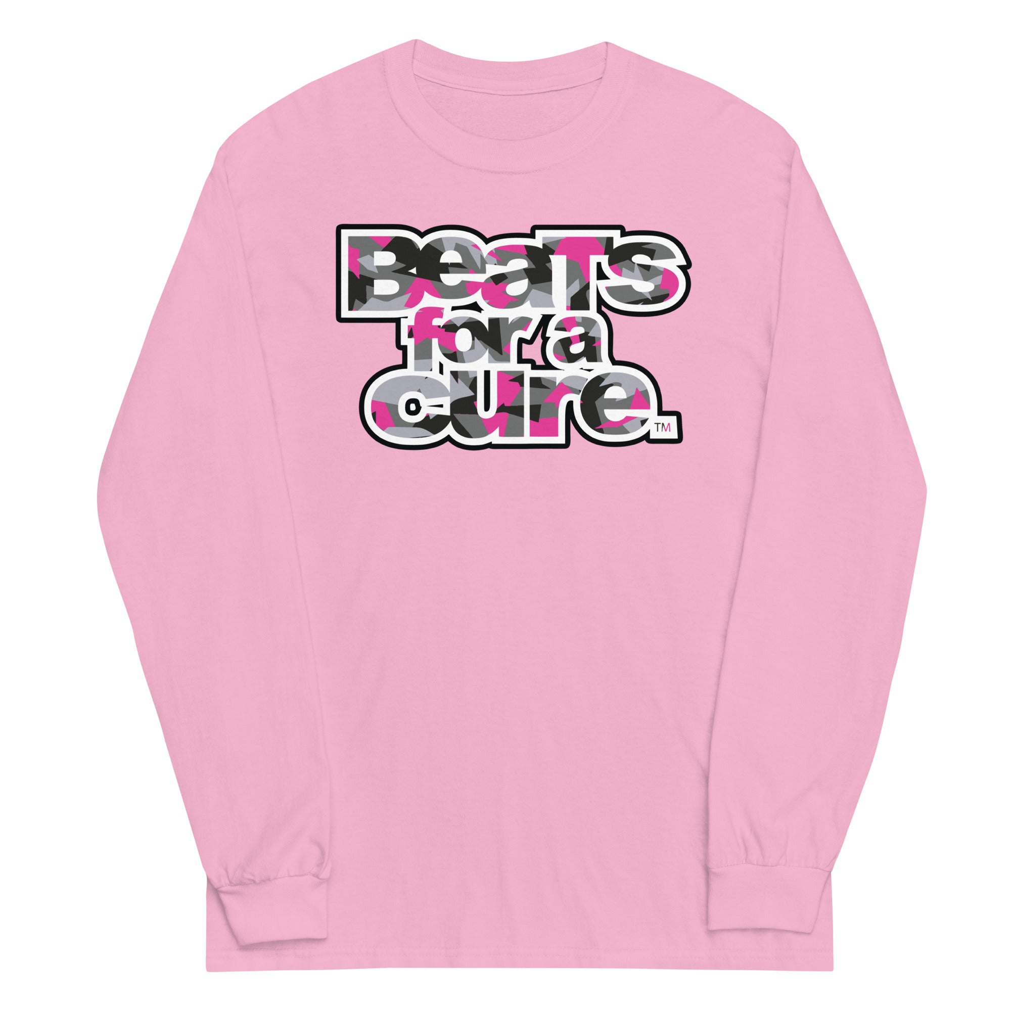 Beats For A Cure Camo Long Sleeve Shirt - Light Pink / S - Light Pink / M - Light Pink / L - Light Pink / XL - Light Pink / 2XL - Light Pink / 3XL - Light Pink / 4XL
