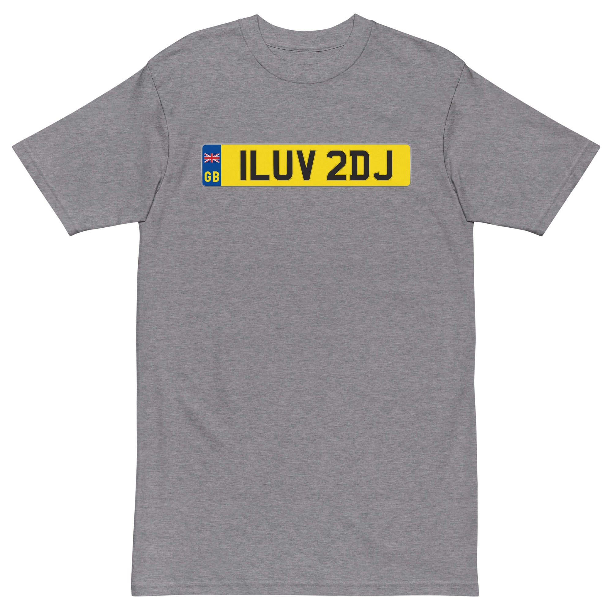ILUV 2 DJ - GB UK - Blue Men’s premium heavyweight tee - Beats 4 Hope