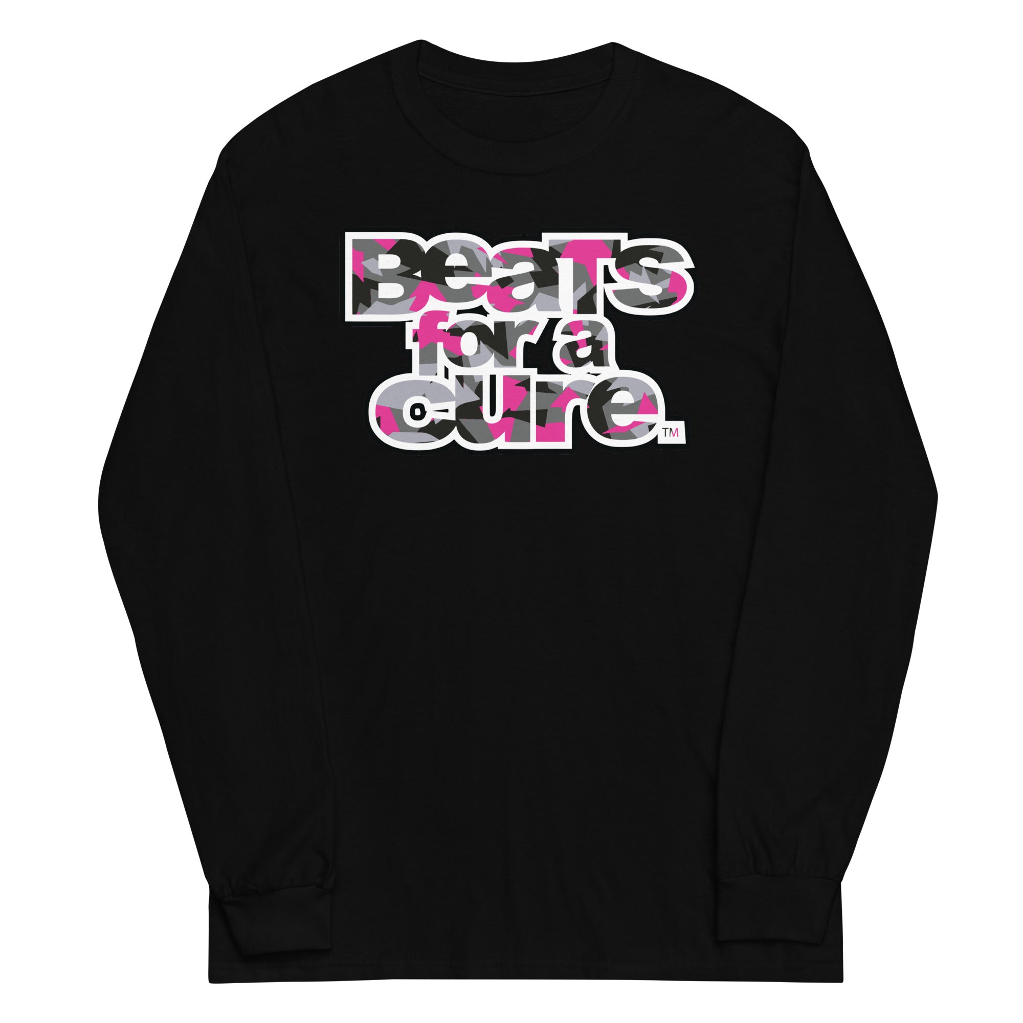 Beats For A Cure Camo Long Sleeve Shirt - Black / S - Black / M - Black / L - Black / XL - Black / 2XL - Black / 3XL - Black / 4XL