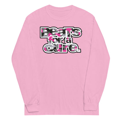 Beats For A Cure Camo Long Sleeve Shirt - Light Pink / S - Light Pink / M - Light Pink / L - Light Pink / XL - Light Pink / 2XL - Light Pink / 3XL - Light Pink / 4XL