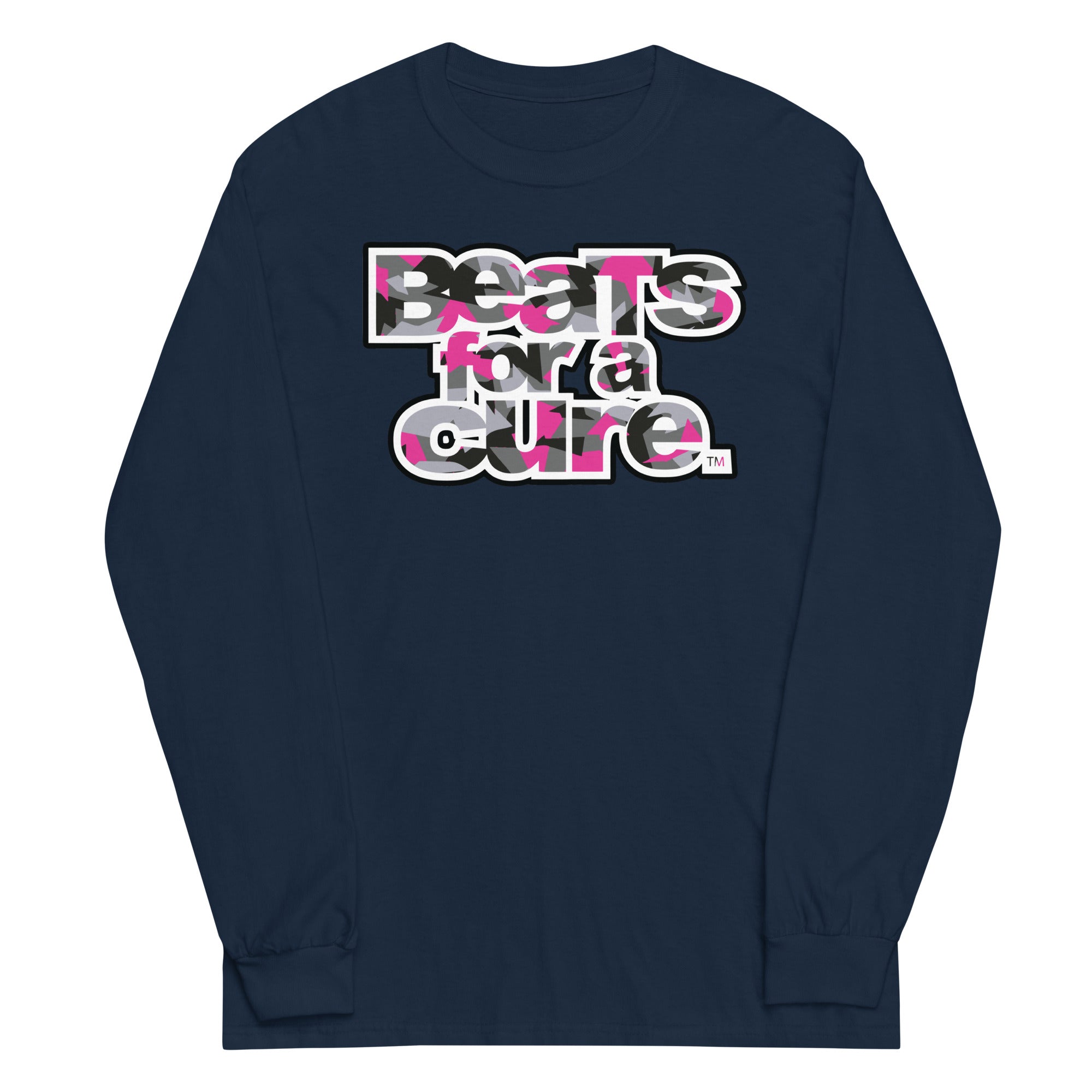 Beats For A Cure Camo Long Sleeve Shirt - Navy / S - Navy / M - Navy / L - Navy / XL - Navy / 2XL - Navy / 3XL - Navy / 4XL