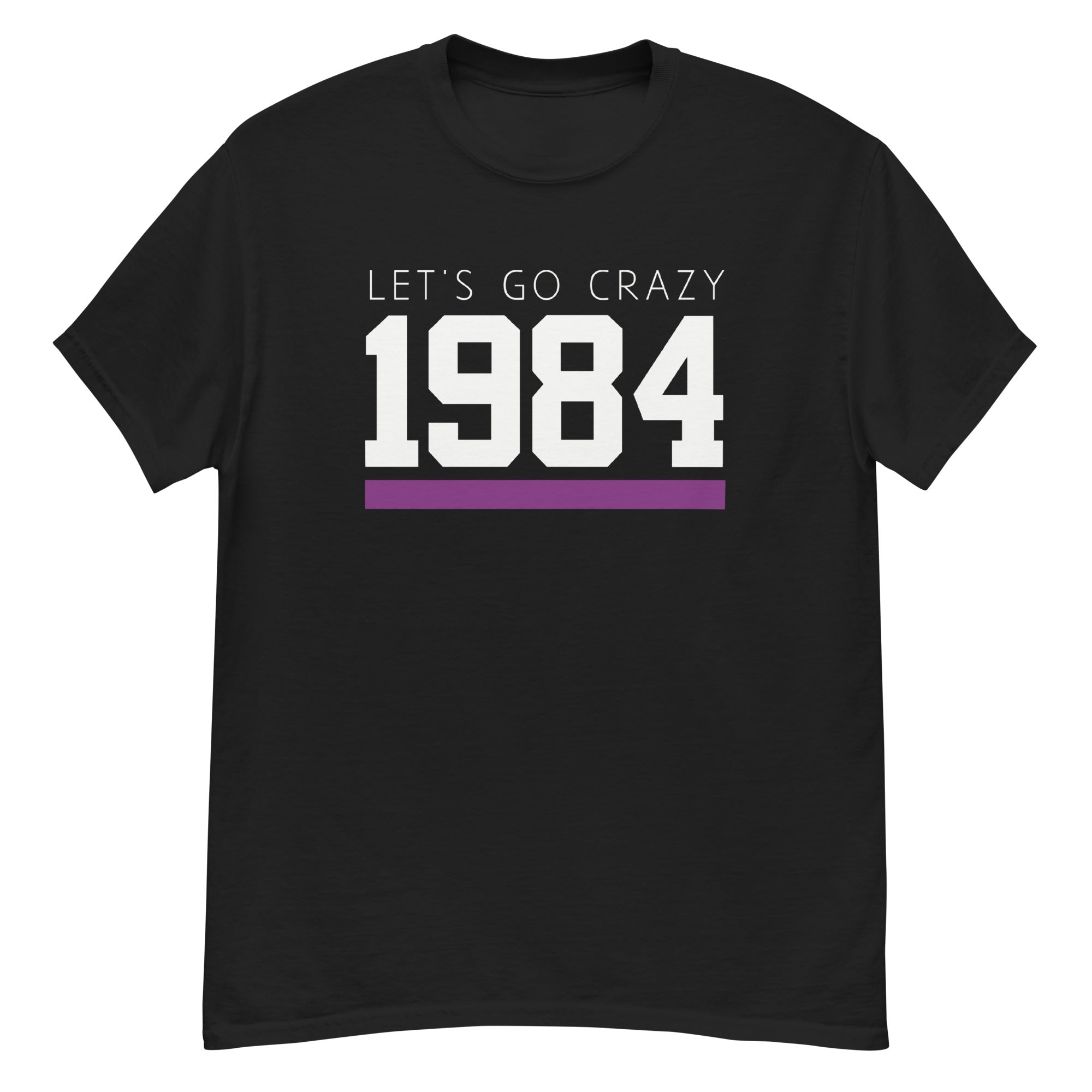 1984 LET'S GO CRAZY Men's T-Shirt - Black / S - Black / M - Black / L - Black / XL - Black / 2XL - Black / 3XL - Black / 4XL - Black / 5XL