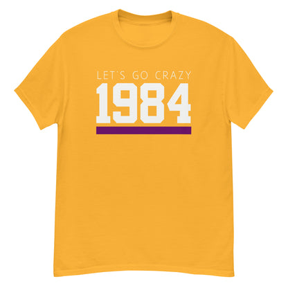 1984 LET'S GO CRAZY Men's T-Shirt - Gold / S - Gold / M - Gold / L - Gold / XL - Gold / 2XL - Gold / 3XL - Gold / 4XL - Gold / 5XL