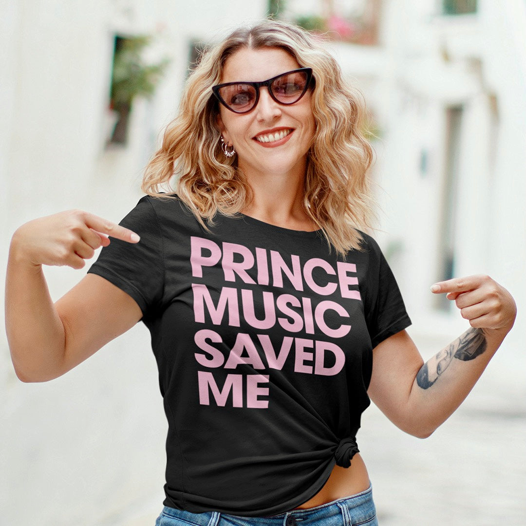 PRINCE MUSIC SAVED ME - PINK - Women's T-Shirt - Beats 4 Hope
