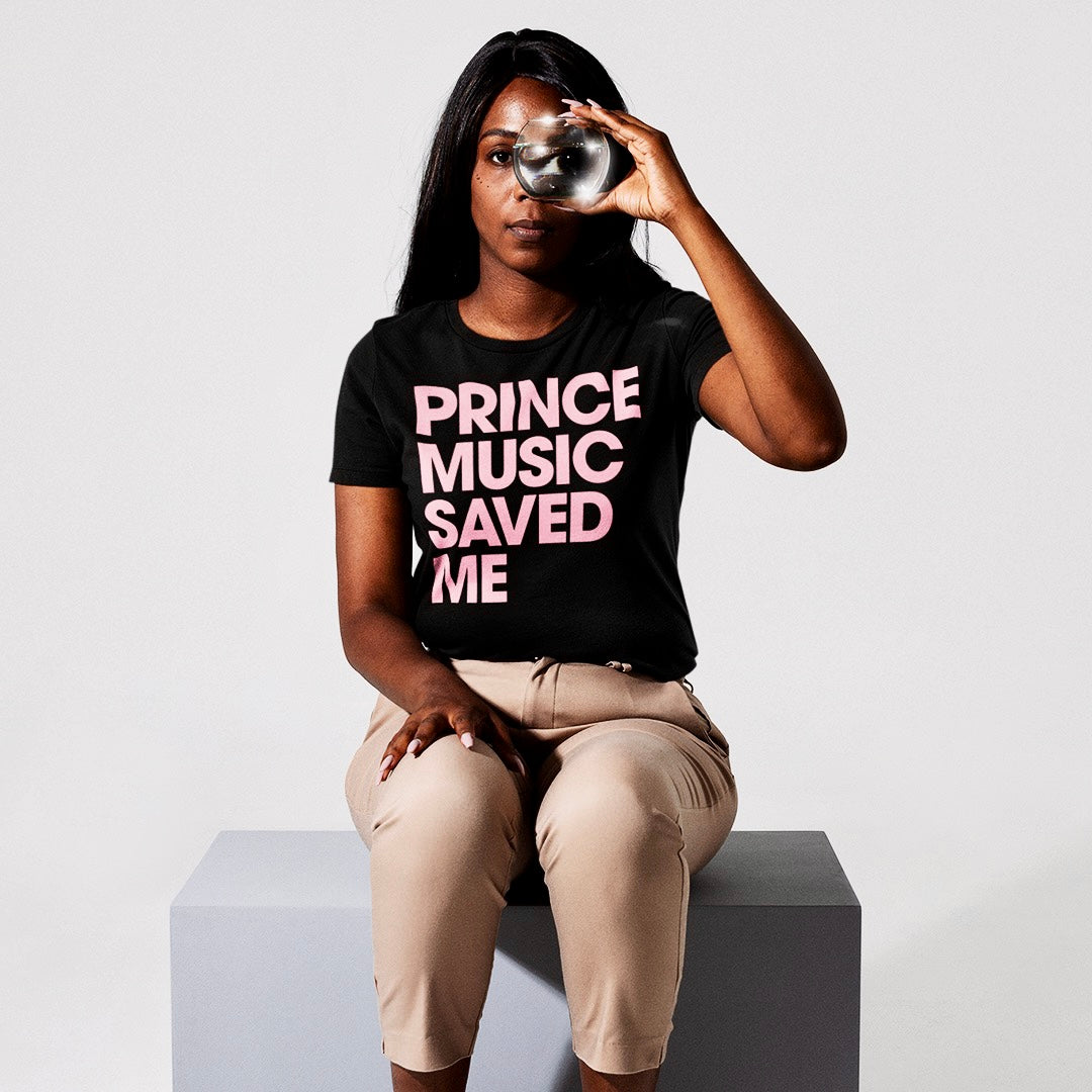 PRINCE MUSIC SAVED ME - PINK - Women's T-Shirt - Beats 4 Hope