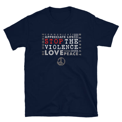 STOP THE VIOLENCE Grey T-Shirt - Beats 4 Hope